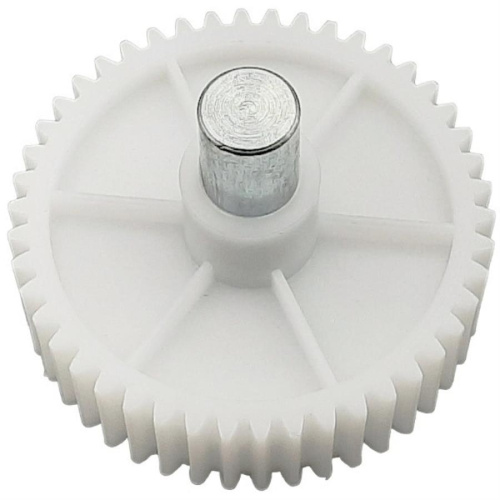 картинка Шестерня большая с валом (вариант №2) D=82/16мм, H=72/22мм, 46 прямых зубьев для мясорубки  от магазина Интерком-НН фото 2