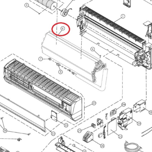 картинка Panasonic CWB30C2148 Испаритель для внутреннего блока CS-A18GKD, CS-A18GKH, CS-A18HKD, CS-A18HKH от магазина Интерком-НН