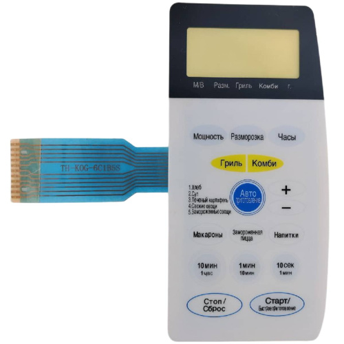 картинка Daewoo 3518524510, TH-KOG-6C1B5S Сенсорная панель, мембрана микроволновой печи СВЧ KOG-6C1B5S от магазина Интерком-НН фото 3