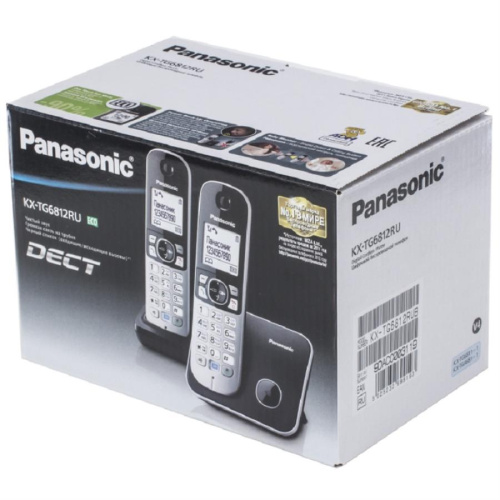 изображение Panasonic KX-TG6812RUB - Беспроводной телефон DECT (радиотелефон) , цвет: черный магазин Компании Интерком-НН фото 3 картинка Panasonic KX-TG6812RUB - Беспроводной телефон DECT (радиотелефон) , цвет: черный от магазина Интерком-НН фото 3