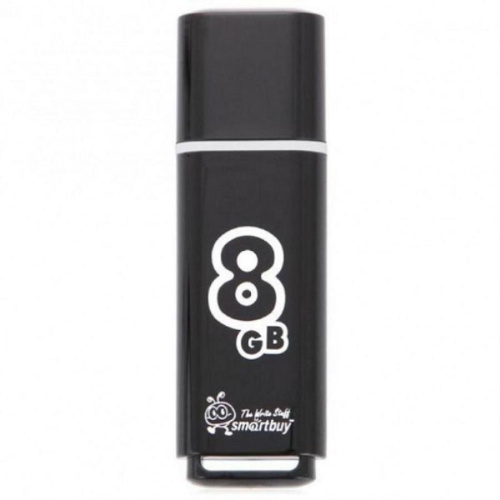 картинка Память USB 8Gb Smart Buy Glossy черный 2.0 (SB8GBGS-K) от магазина Интерком-НН