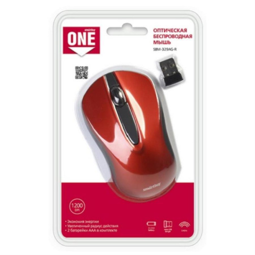 картинка SmartBuy SBM-329AG-R ONE Мышь беспроводная (красная) от магазина Интерком-НН
