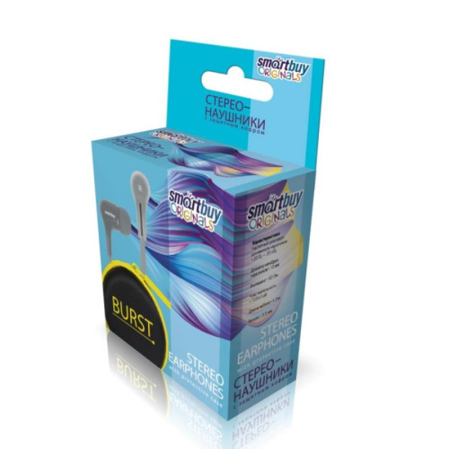 картинка Smartbuy SBE-009 Внутриканальные наушники с защитным кофром на молнии BLAST серые от магазина Интерком-НН фото 2