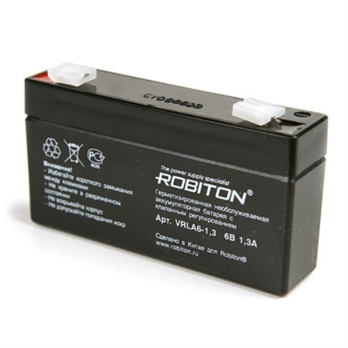 изображение Robiton VRLA6-1.3 свинцово-кислотный аккумулятор 6 В, 1.3 Ач магазин Компании Интерком-НН картинка Robiton VRLA6-1.3 свинцово-кислотный аккумулятор 6 В, 1.3 Ач от магазина Интерком-НН