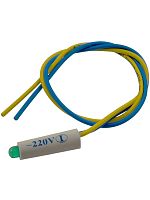 картинка Indesit C00307135 (16002897300) лампочка индикаторная (зеленая) с проводами для холодильника Ariston от магазина Интерком-НН