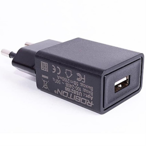 изображение Блок питания с USB выходом Robiton USB2100 черный BL1 магазин Компании Интерком-НН картинка Robiton USB2100 Блок питания с USB выходом BL1 черный от магазина Интерком-НН