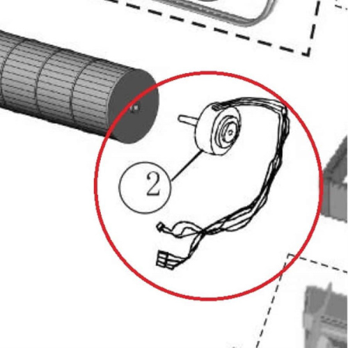 картинка Panasonic CWA921444 мотор к вентилятору внутреннего блока кондиционера CS-YW7MKD, CS-YW9MKD, CS-YW12 от магазина Интерком-НН фото 2