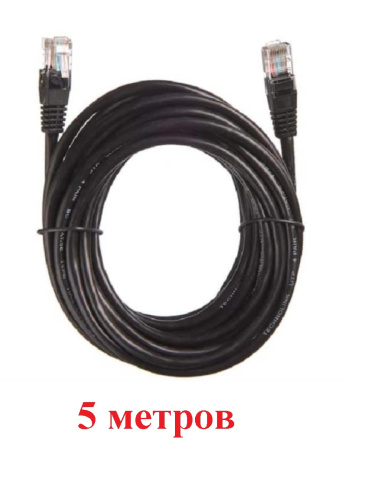 картинка Патч-корд UTP cat. 5e 5.0м ВС, LSZH (черный) неэкранированный, литой коннектор Technolink от магазина Интерком-НН