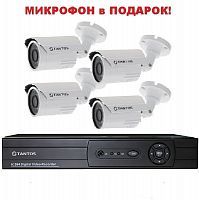 картинка Tantos Комплект уличного AHD видеонаблюдения  на 4 видеокамеры от магазина Интерком-НН