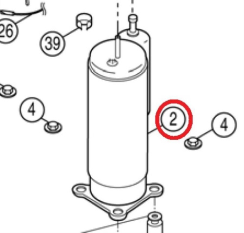 картинка Panasonic 5JS330PBA21 Компрессор кондиционера Panasonic CU-B28DBE8, CU-J28DBE8, CU-J28DBP8 от магазина Интерком-НН