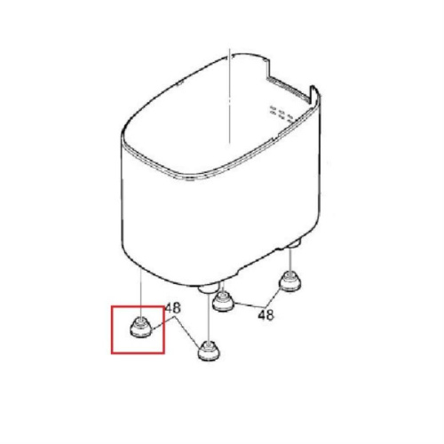 картинка Panasonic ADB09E160-H1 Резиновая ножка хлебопечек SD-2500, 2501 от магазина Интерком-НН фото 3