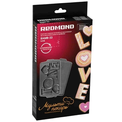 картинка Redmond RAMB-33 панель "LOVE" 2шт (форма для выпечки печенья и пряников) для мультипекаря 6 серии от магазина Интерком-НН