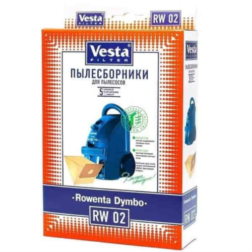 изображение Vesta filter RW02 комплект мешков-пылесборников бумажных (5шт+1 фильтр) для пылесоса Rowenta магазин Компании Интерком-НН картинка Vesta filter RW02 комплект мешков-пылесборников бумажных (5шт+1 фильтр) для пылесоса Rowenta от магазина Интерком-НН