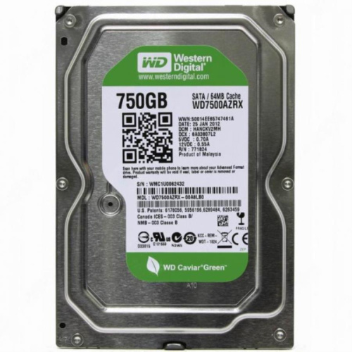 изображение Жесткий диск Western Digital 750 Gb 64 Mb SATA WD7500AZRX магазин Компании Интерком-НН картинка Жесткий диск Western Digital 750 Gb 64 Mb SATA WD7500AZRX от магазина Интерком-НН
