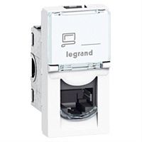 картинка 076551 Розетка компьютерная RJ-45 Mosaic, кат. 5е, UTP, 1модуль Legrand от магазина Интерком-НН