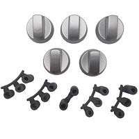 картинка Комплект универсальных ручек, серебро (5шт) для плиты от магазина Интерком-НН