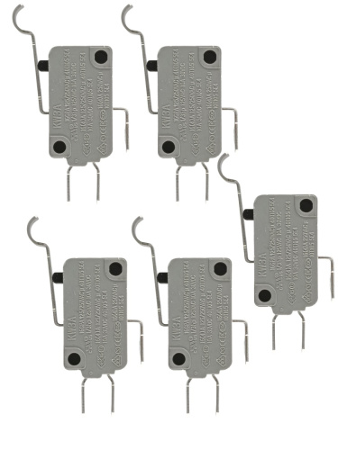 картинка Микропереключатель 5 шт.Dongnan KW3A-16Z6-A200 3-х контактный 16(4)A 250V с рычагом 27мм от магазина Интерком-НН