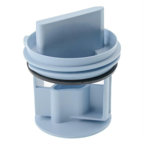 картинка Bosch 00647920 Сливной фильтр стиральной машины с уплотнителем, длинная ручка, серый от магазина Интерком-НН