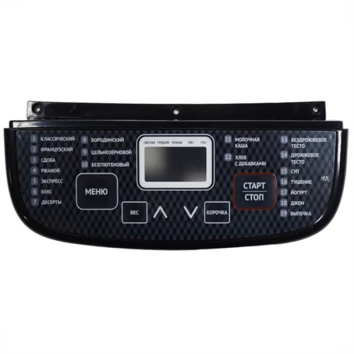 картинка Redmond RBM-1908-LPB панель лицевая в сборе (черная) для хлебопечки RBM-1908 от магазина Интерком-НН