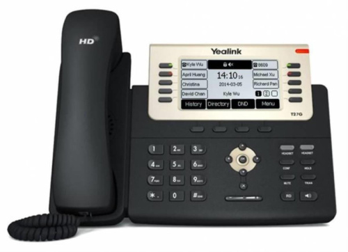 изображение Телефон SIP Yealink SIP-T27G черный магазин Компании Интерком-НН картинка Телефон SIP Yealink SIP-T27G черный от магазина Интерком-НН