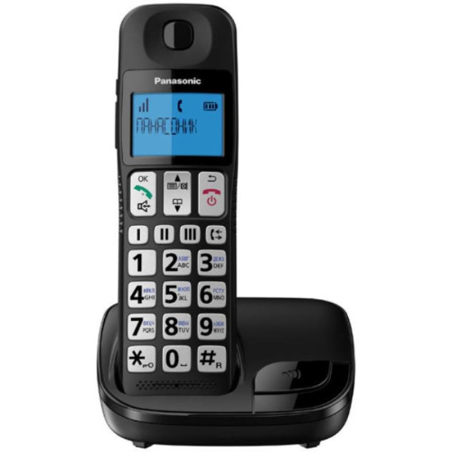 изображение Беспроводной телефон Panasonic KX-TGE110RUB DECT (радиотелефон) , цвет: черный магазин Компании Интерком-НН картинка Panasonic KX-TGE110RUB - Беспроводной телефон DECT (радиотелефон) , цвет: черный от магазина Интерком-НН