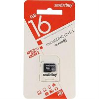 картинка Память Micro SD 16Gb Smart Buy class10 с адаптером COMPACT(SB16GBSDCL10-01_C) от магазина Интерком-НН