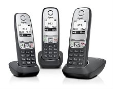 картинка Р/Телефон Dect Gigaset A415 TRIO RUS черный (труб. в компл.:3шт) АОН от магазина Интерком-НН