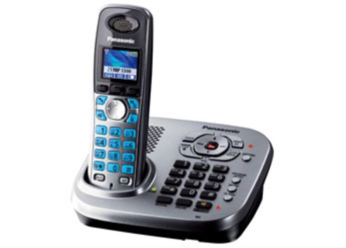 картинка Panasonic KX-TG8041RUM - Беспроводной телефон DECT (радиотелефон) с автоответчиком, цвет: серый мета от магазина Интерком-НН