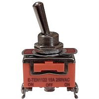 картинка Переключатель (тумблер) E-TEN1122 (223(16)) 3 контакта, клеммы под винт ON-OFF-ON 15A 250VAC от магазина Интерком-НН