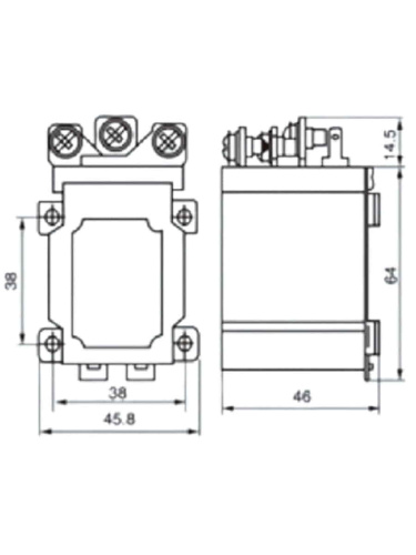 картинка Силовое реле Qianji JQX-60F-A 10 штук (Xinyu JQX-80A, LJQX-68F/1Z) 12В, контакты 250В 80А от магазина Интерком-НН фото 3