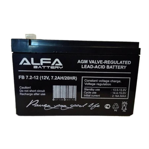 картинка ALFA FB 7-12 Аккумуляторная батарея (12В, 7А/ч) необслуживаемая  от магазина Интерком-НН фото 2