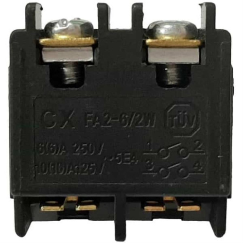 изображение Выключатель FA2-6/2W (149A) с боковыми направляющими 6A, 250V для электроинструмента магазин Компании Интерком-НН фото 2 картинка Выключатель FA2-6/2W (149A) с боковыми направляющими 6A, 250V для электроинструмента от магазина Интерком-НН фото 2