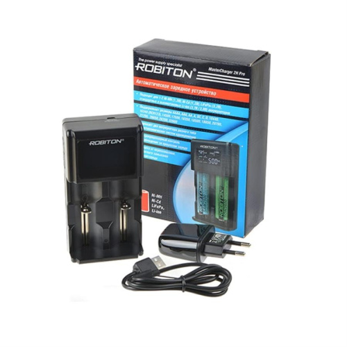 изображение Автоматическое зарядное устройство Robiton MasterCharger 2H Pro для аккумуляторов 1-2 Ni-MH, Ni-Cd, LiFePo4, Li-ion магазин Компании Интерком-НН картинка Robiton MasterCharger 2H Pro Автоматическое зарядное устройство для аккумуляторов 1-2 Ni-MH, Ni-Cd от магазина Интерком-НН