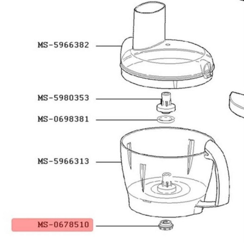 картинка Moulinex MS-0678510 (SS1530001035) Гайка привода чаши для кухонного комбайна от магазина Интерком-НН фото 3