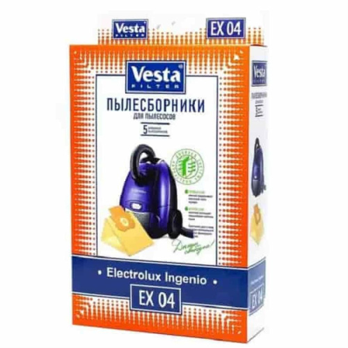 изображение Vesta filter EX04 комплект мешков-пылесборников бумажных (5шт) для пылесоса Electrolux магазин Компании Интерком-НН картинка Vesta filter EX04 комплект мешков-пылесборников бумажных (5шт) для пылесоса Electrolux от магазина Интерком-НН
