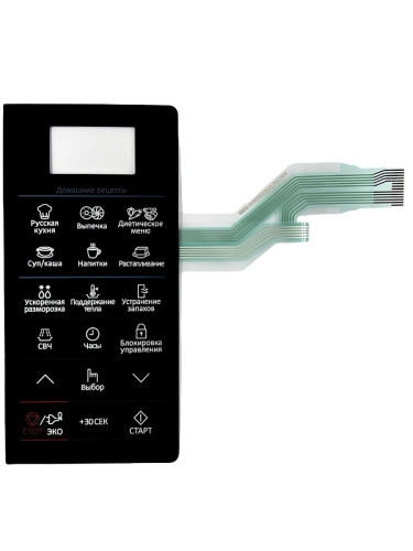 картинка Samsung DE34-00387Y сенсорная панель управления для микроволновки, СВЧ ME83KRQS-2, ME83KRQW-2 черный от магазина Интерком-НН