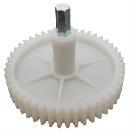 картинка Шестерня большая с валом MDY-46 D=81мм, H=81/17мм, 46 прямых зубьев для мясорубки Vitek  от магазина Интерком-НН