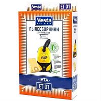 картинка Vesta filter ET01 комплект мешков-пылесборников бумажных (5шт) для пылесоса Eta, Hitachi, Thomas от магазина Интерком-НН