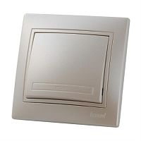 картинка Выключатель 1-клавишный LEZARD MIRA жемчужно-белый перламутр 701-3030-100 от магазина Интерком-НН