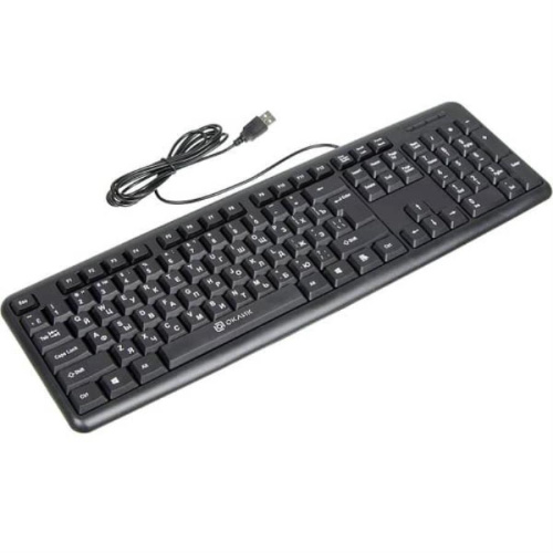 картинка OKLICK 180V2 клавиатура проводная компьютерная USB (черная) от магазина Интерком-НН