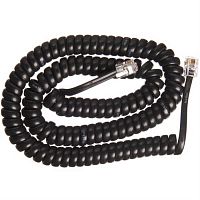 картинка Шнур витой телефонный аппарат-трубка 4,5 м, цвет черный от магазина Интерком-НН