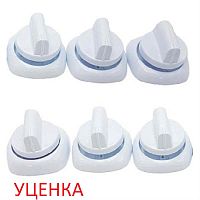 картинка Комплект ручек УЦЕНКА 01043101 для газовой плиты Gefest 1300, 1500 (белые) от магазина Интерком-НН
