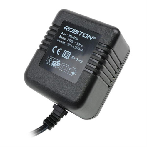картинка Robiton B9-500 Блок питания 500mA 9V штекер 5,5 х 2,1 мм от магазина Интерком-НН фото 2