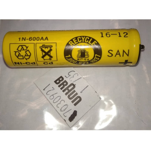 картинка 1N-600AA (Braun 7030921) Аккумулятор Ni-Cd для электробритвы 4775, 4740, 4745, 5611, 5612, 5613 от магазина Интерком-НН фото 2