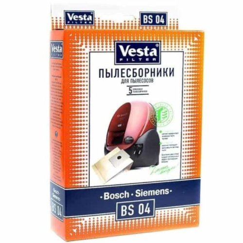 изображение Vesta filter BS04 комплект мешков-пылесборников бумажных (5шт) для пылесоса Bosch, Siemens магазин Компании Интерком-НН картинка Vesta filter BS04 комплект мешков-пылесборников бумажных (5шт) для пылесоса Bosch, Siemens от магазина Интерком-НН