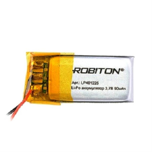 изображение Аккумулятор Li-Po 3.7 В, 90mAh Robiton LP401225 магазин Компании Интерком-НН картинка Robiton LP401225 Аккумулятор Li-Po 3.7 В, 90mAh от магазина Интерком-НН