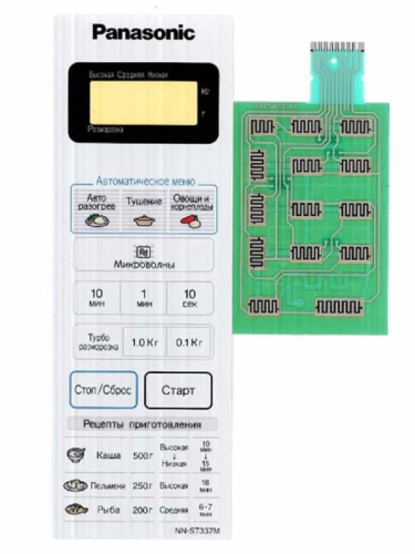 картинка Panasonic F630Y8T10SZP Сенсорная панель для СВЧ (микроволновой печи) NN-ST337M серебристый от магазина Интерком-НН фото 3