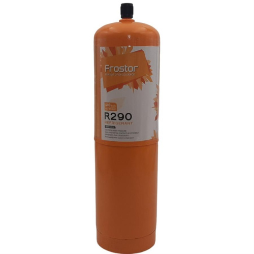 картинка Газ R290 баллон 400 грамм (фреон, хладон, хладагент) с клапананом Frostor от магазина Интерком-НН