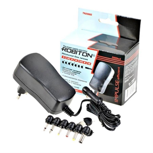 изображение Блок питания Robiton TN2000S BL1 2000mA 3 В, 4,5 В, 5 В, 6 В, 7,5 В, 9 В, 12 В сменные разъемы магазин Компании Интерком-НН картинка Robiton TN2000S Блок питания BL1 2000mA 3 В, 4,5 В, 5 В, 6 В, 7,5 В, 9 В, 12 В сменные разъемы от магазина Интерком-НН