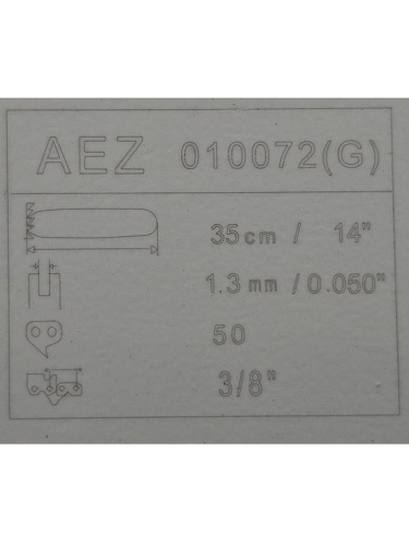 картинка AEZ 010072(G) пильная шина (3,8"х1,3мм х 50зуб, 35см) для цепных пил Stihl 14" серия General от магазина Интерком-НН фото 2